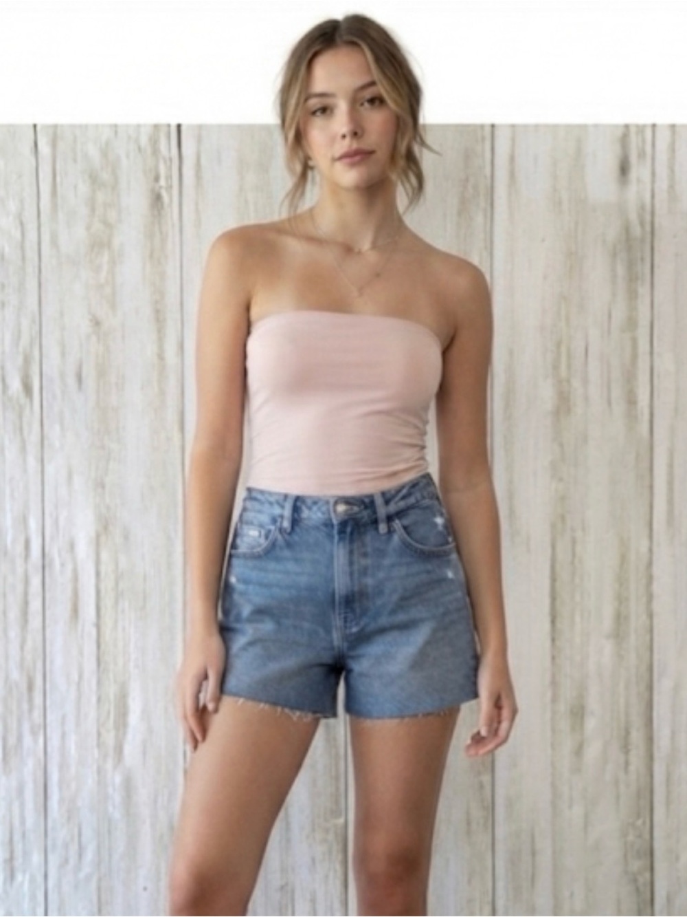 💕Riley & James Pink Strapless Tube Top
